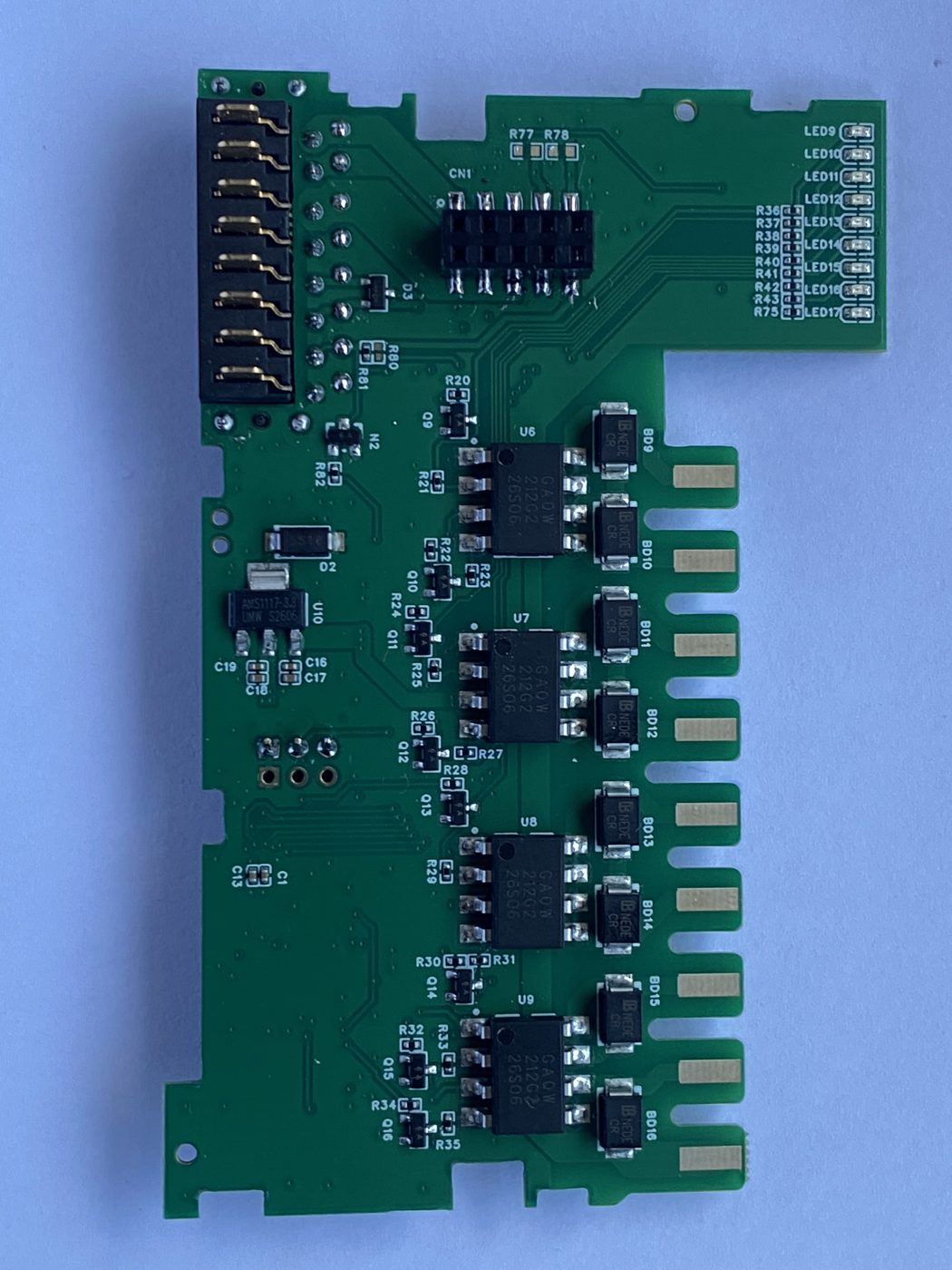 EX-16O 16-channel isolated output module PCB