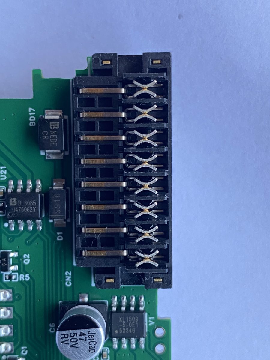 Backplane connector close-up