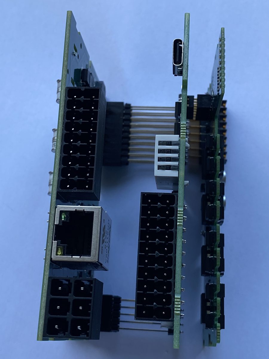 Controller and expansion boards stacked